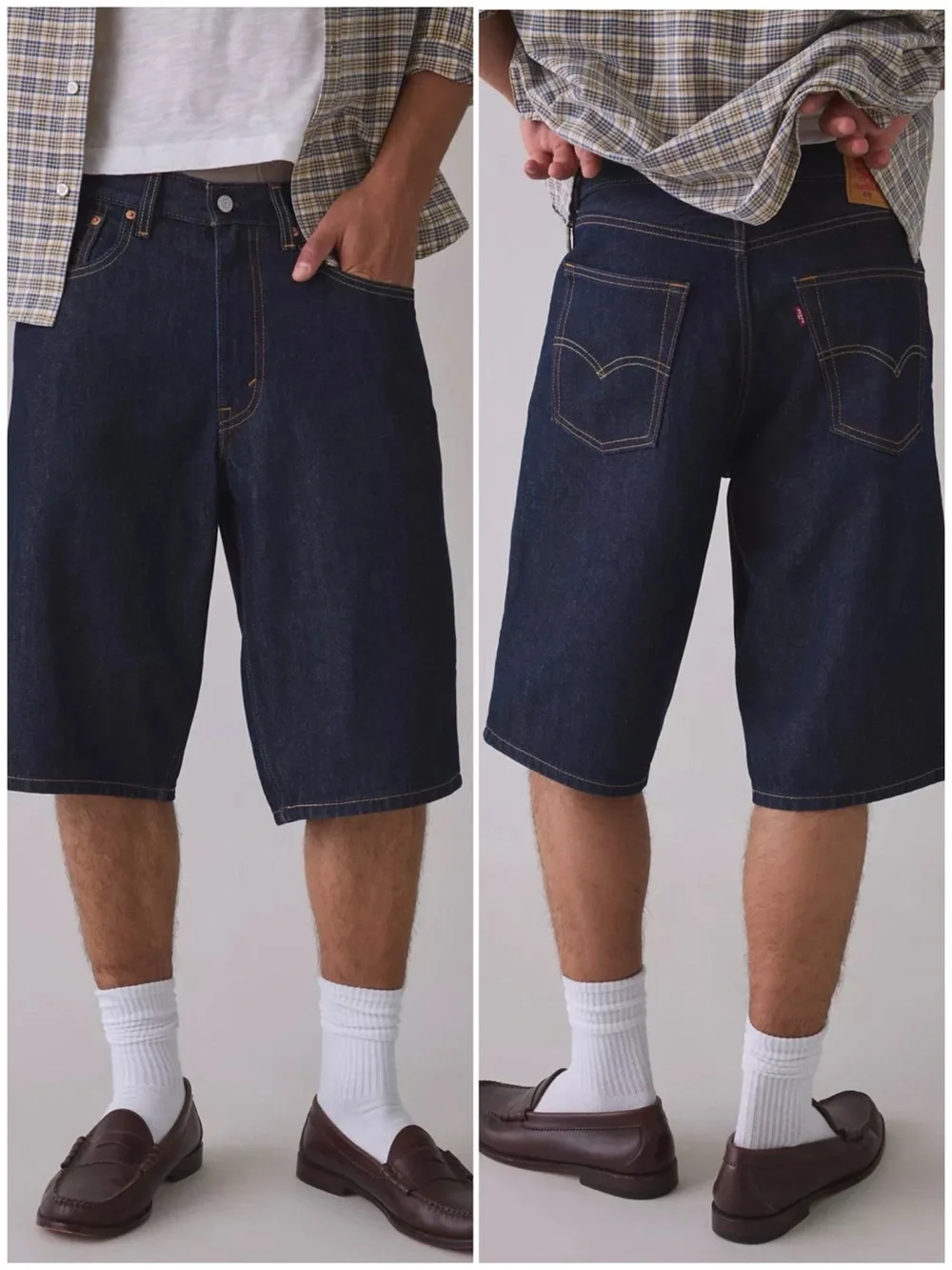 Levi’s Dark Wash 12” Denim Shorts Jorts Size 31 Festival Retro Vintage Style Y2K